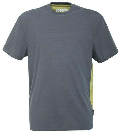 T-shirt Re-use Re-work Grigio Maglietta da Lavoro Poliestere Riciclato con Inserti Officina Meccanico Magazziniere Elettricista Installatore