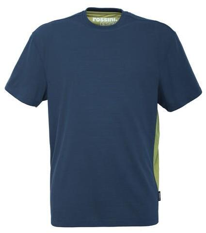 T-shirt Re-use Re-work Legion Blu Maglietta da Lavoro Poliestere Riciclato con Inserti Officina Meccanico Magazziniere Elettricista Installatore
