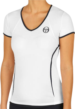 T-Shirt Sergio Tacchini Eva Maglietta Donna - Blu Scuro, Bianco Maglietta per Tennis Moda/Donna/Abbigliamento/Abbigliamento sportivo/Camicie e T-shirt sportive/T-Shirt Liquidator Italia - Nicosia, Commerciovirtuoso.it