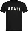 T-shirt Staff Nera Unisex Girocollo Maglia Staff Maniche Corte Tinta Unita Scritta Sul Retro 021 Sport e tempo libero/Fan Shop/Abbigliamento/T-Shirt Il Distintivo - Pesaro, Commerciovirtuoso.it