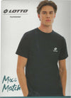 T-Shirt Nera Lotto Uomo Made in Italy Maglia Maniche Corte Girocollo Nero Maglietta Estiva 100% Cotone Regular Fit art. LA1100 T-SHIRT UOMO L'Orchidea - Siderno, Commerciovirtuoso.it