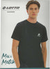 T-Shirt Nera Lotto Uomo Made in Italy Maglia Maniche Corte Girocollo Nero Maglietta Estiva 100% Cotone Regular Fit art. LA1100 T-SHIRT UOMO L'Orchidea - Siderno, Commerciovirtuoso.it