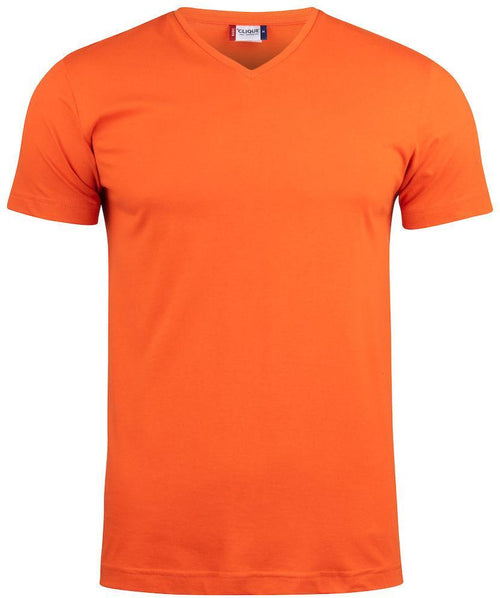 T-Shirt V Basic Arancio T-Shirt Manica Corta Collo a V