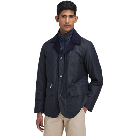 BARBOUR giacche impermeabili uomo barbour - craster wax jacket - blu da uomo