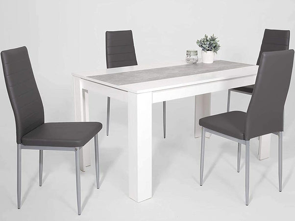 T08-tavolo-da-pranzo-moderno-bianco-e-grigio-cemento-legno-120/160-6-posti