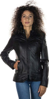 T100---Giacca-Donna-Nero-con-Cappuccio-in-vera-pelle