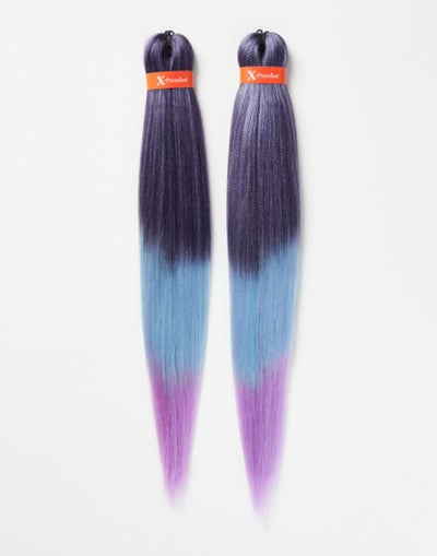 X-PRESSION NIGERIA EXTENSION PER CAPELLI - ALLUNGAMENTO ARTIFICIALE (2PZ) IN ONE PER TRECCINE COLOUR # T3/OM/BLUE LAVENDER