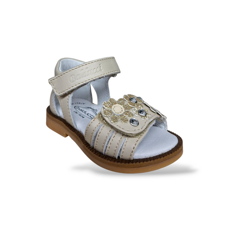 Sandalo Primi Passi Balducci Cita Pelle Beige Cerimonia Made in Italy Bambina