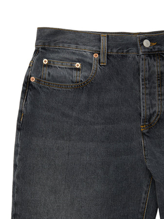 Gucci Pantaloni in Denim Scuro Regular Fit da donna