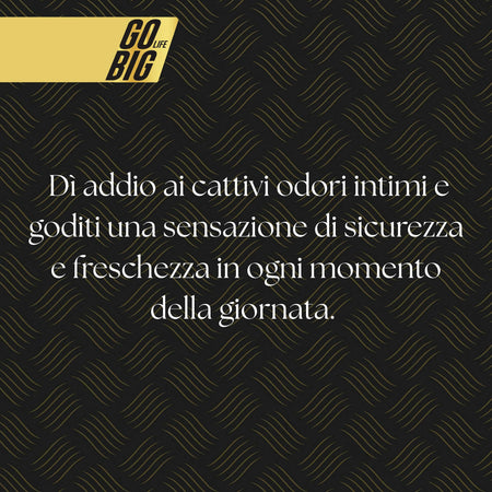 Gobig life gel intimo antiodore uomo con mentolo e vitamina pp | elimina cattivi odori, freschezza naturale, 100% ingredienti naturali | igiene intima maschile - protezione quotidiana