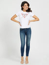 Guess Jeans Donna Slim In Cotone Stretch A Vita Bassa Jeans Con Fondo Stretto Modello A 5 Tasche Con Chiusura A Cerniera