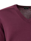 Tom Ford Maglione V-Neck in Seta Viola da uomo