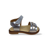 Sandali Bambina Andanines Argento Cerimonia Pelle Velcro 22-34