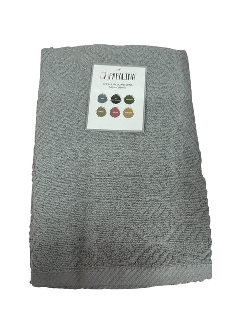 Set Asciugamani 1+1 Papalina Siena Spugna di Cotone