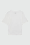 Roy Roger's t-shirt donna bianca in cotone con taschino girocollo regular fit newfp