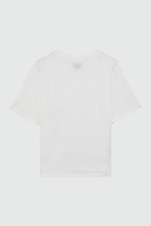 Roy Roger's t-shirt donna bianca in cotone con taschino girocollo regular fit newfp