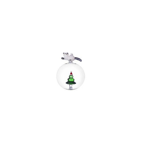 Ichendorf Palla di natale gatto e albero di natale tabby cat