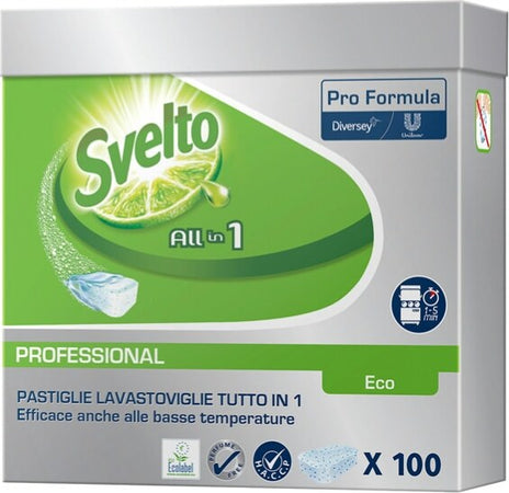 Tabs Eco 3in1 per lavastoviglie - Svelto - fustino da 100 tabs da 20 gr Casa e cucina/Detergenti e prodotti per la pulizia/Detergenti per la casa/Detergenti multiuso Eurocartuccia - Pavullo, Commerciovirtuoso.it