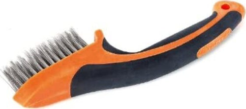 TACTIX---SPAZZOLA-METALLICA-IN-ACCIAIO-INOSSIDABILE-215MM---IMPUGNATURA-BICOMPONENTE