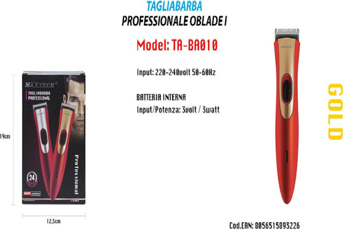 Taglia Barba Professionale Oblade I Maxtech Rasoio Uomo New Version Ta-ba010 Salute e cura della persona/Rasatura epilazione e rimozione peli/Regolabarba tagliacapelli e rasoi per il corpo/Regolarbarba e rifinitori Trade Shop italia - Napoli, Commerciovirtuoso.it