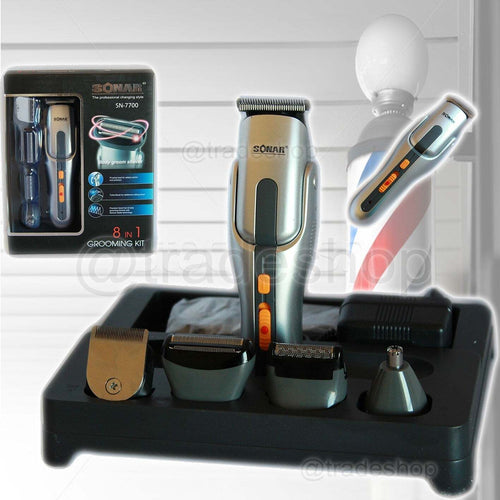 TAGLIA CAPELLI ELETTRICO KIT RASOIO 8IN1 REGOLA BARBA NASO BASETTE CORPO SN7700 Salute e cura della persona/Rasatura epilazione e rimozione peli/Regolabarba tagliacapelli e rasoi per il corpo/Tagliacapelli Trade Shop italia - Napoli, Commerciovirtuoso.it