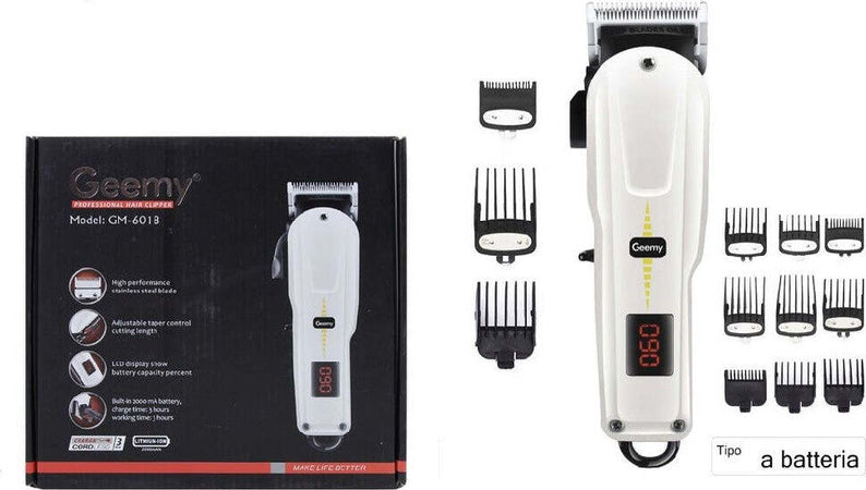Taglia Capelli Professionale Senza Fili Lunga Durata A Batteria Pettini Gm-6018 Salute e cura della persona/Rasatura epilazione e rimozione peli/Regolabarba tagliacapelli e rasoi per il corpo/Tagliacapelli Trade Shop italia - Napoli, Commerciovirtuoso.it