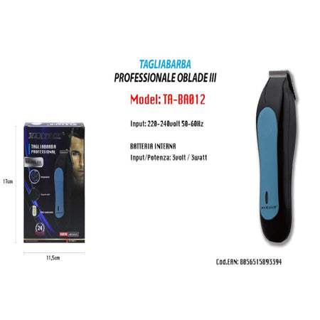 Tagliabarba-Professionale-Oblade-Iii-Maxtech-Rasoio-Regolabile-Uomo-New-Version-Ta-ba012