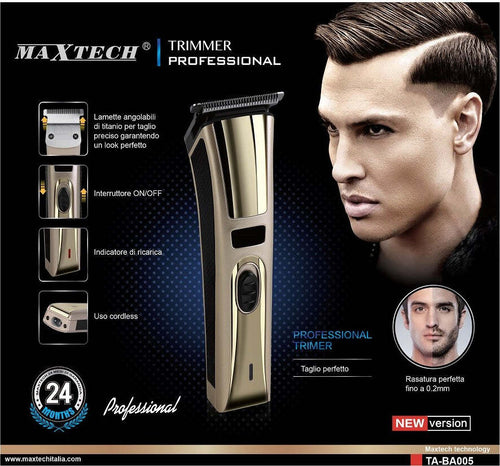 Tagliabarba Rasoio Fino A 0,2mm Trimmer Professionale Maxtech Uomo New Version Ta-ba005 Salute e cura della persona/Rasatura epilazione e rimozione peli/Regolabarba tagliacapelli e rasoi per il corpo/Tagliacapelli Trade Shop italia - Napoli, Commerciovirtuoso.it