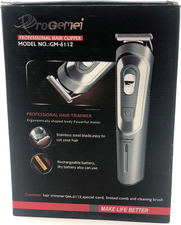 Tagliacapelli A Batteria Gm-6112 Rasoio Ricaricabile Professionale Trimmer Barba Salute e Bellezza > Depilazione e rasatura > Rasoi e Tagliacapelli Trade Shop italia - Napoli, Commerciovirtuoso.it