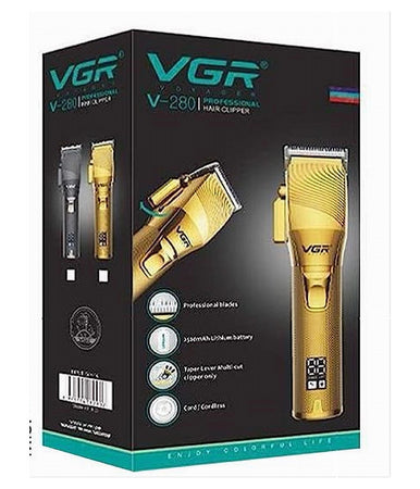 Tagliacapelli Barba Display Led Professionale Senza Fili Ricaricabile Usb V-280