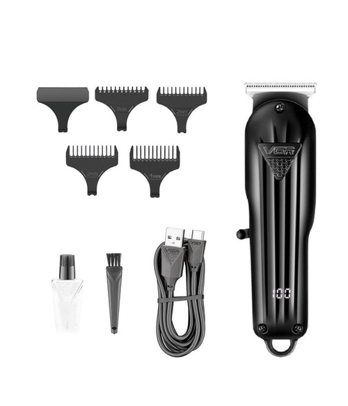 Tagliacapelli Barba Professionale A Batteria Ricaricabile Display Digitale V-982