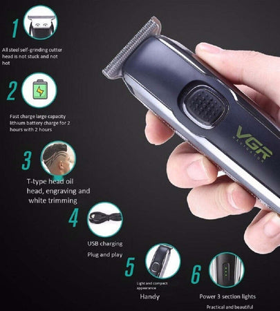Tagliacapelli Barba Professionale Rasoio Ricaricabile Senza Fili Rifinitore V020 Salute e Bellezza > Depilazione e rasatura > Rasoi e Tagliacapelli Trade Shop italia - Napoli, Commerciovirtuoso.it