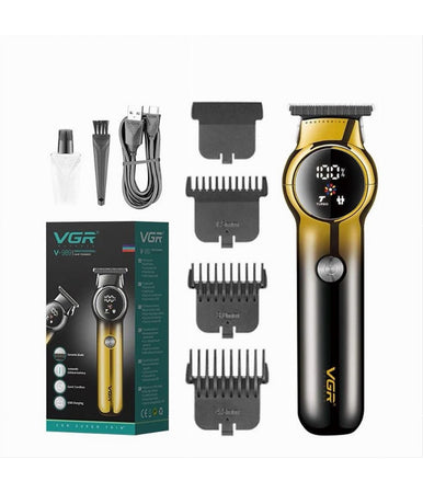 Tagliacapelli Barba Ricaricabile Senza Fili Display Digitale Doppio Motore V-989