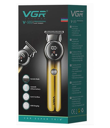 Tagliacapelli Barba Ricaricabile Senza Fili Display Digitale Doppio Motore V-989