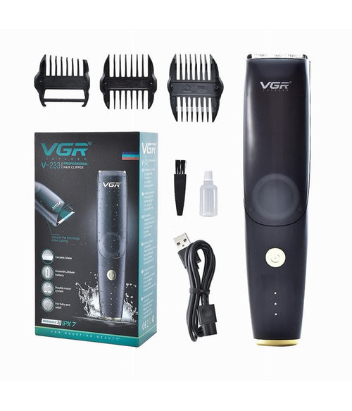 Tagliacapelli Barba Ricaricabile Usb Impermeabile Senza Fili Professionale V-233