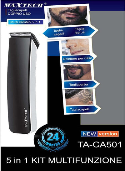 Tagliacapelli-Barba-Rifinitore-Doppio-Uso-Multi-Cambio-5in1-New-Version-Ta-ca501
