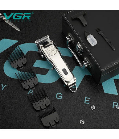 Tagliacapelli Barba Senza Fili Professionale Ricarica Usb Rasoio Valigetta V-032