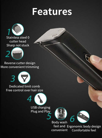Tagliacapelli-Barba-Trimmer-Professionale-Portatile-Ricaricabile-Usb-Vgr-V-021
