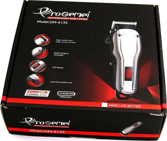 Tagliacapelli Elettrico Professionale A Batteria Ricaricabile Senza Fili Gm-6135 Salute e Bellezza > Depilazione e rasatura > Rasoi e Tagliacapelli Trade Shop italia - Napoli, Commerciovirtuoso.it