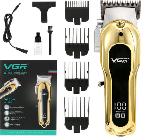 Tagliacapelli-Elettrico-Trimmer-Barba-Regolabile-Professionale-Vgr-V-680-Display