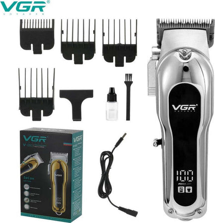 Tagliacapelli-Elettrico-Trimmer-Barba-Regolabile-Professionale-Vgr-V-680-Display