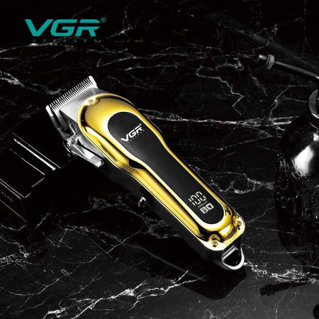 Tagliacapelli-Elettrico-Trimmer-Barba-Regolabile-Professionale-Vgr-V-680-Display