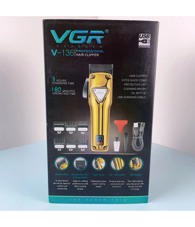 Tagliacapelli In Metallo Senza Fili Professionale Ricaricabile Usb Display V-136