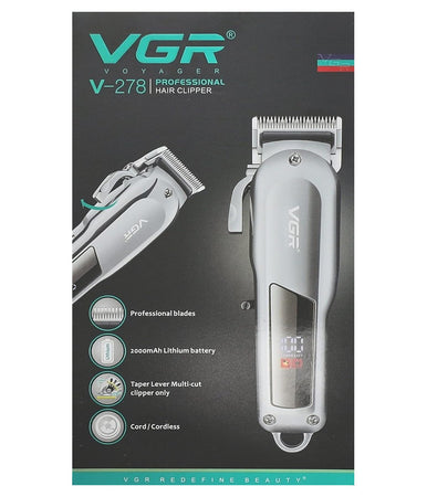 Tagliacapelli Professionale A Batteria Usb Elettrico Display Lcd Rasoio Vgr V-278