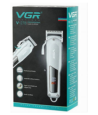 Tagliacapelli Professionale A Batteria Usb Elettrico Display Lcd Rasoio Vgr V-278