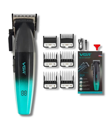 Tagliacapelli Professionale Alloggiamento In Metallo Display Digitale Batteria V-003