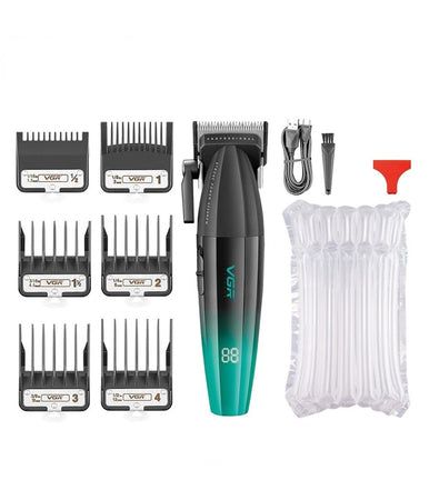 Tagliacapelli Professionale Alloggiamento In Metallo Display Digitale Batteria V-003