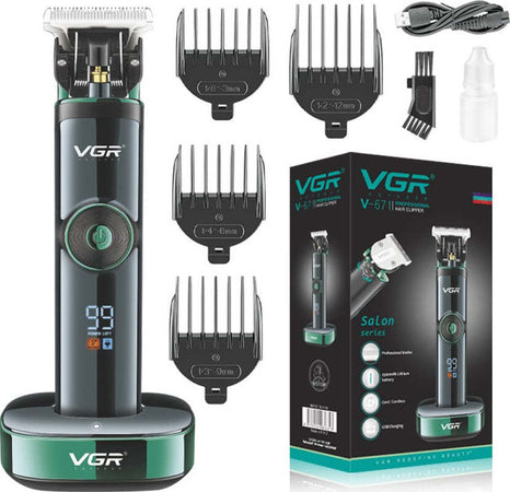 Tagliacapelli-Professionale-Barba-Trimmer-Ricarica-Rapida-Con-Pettini-Guida-V671