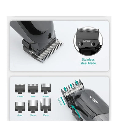 Tagliacapelli Professionale Con/senza Filo Con Display Led Rasoio Usb Vgr V-118