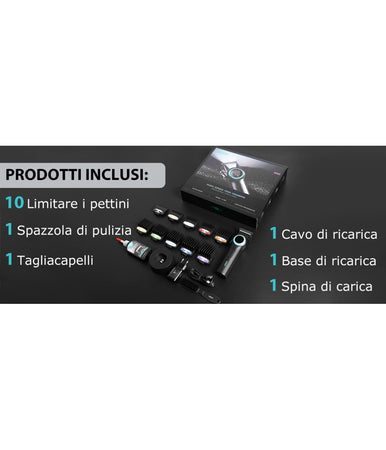 Tagliacapelli Professionale Da Uomo Senza Fili Per Barbieri Display A Led V-001
